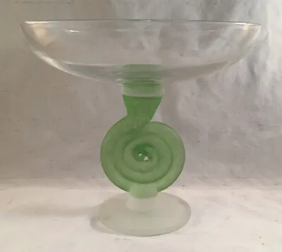 Simon Moore Signed Contemporary Studio Art Glass Compote Dated 1998 • $119.95