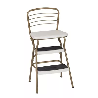 Stylaire Retro Chair + Steel Step Stool Flip-Up Seat Multi-purpose Hold 225 Lb • $99.66