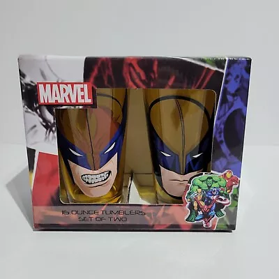 Marvel's Wolverine :  16 Oz. Pint Drinking Beer Glass : 2011 : Set Of 2 • $19.95