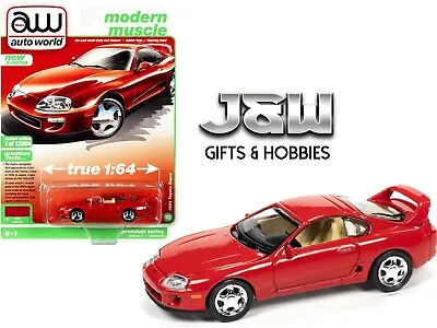 Auto World Toyota Supra 1993 Red 64322 B 1/64 • $8.99