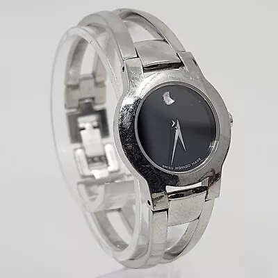 Lady Movado Amorosa Black Museum Dial Swiss Quartz Watch 84 E4 1842 New Battery • $169.95