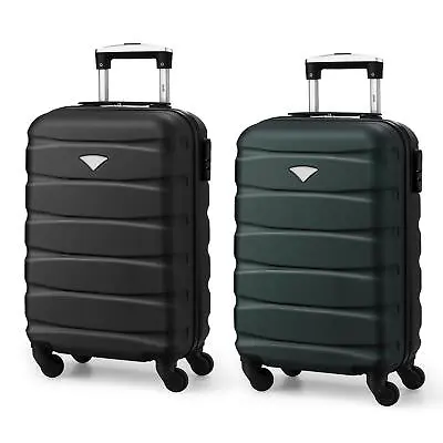Lightweight 4 Wheel Hand Luggage Cabin Approved Rolling Suitcase Hard Shell Bag • £24.99