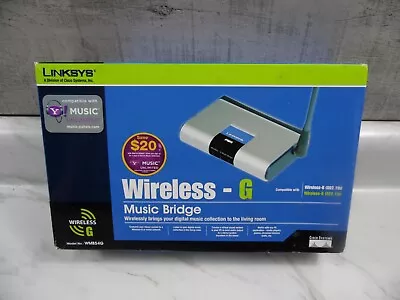 🎆Cisco-Linksys WMB54G Wireless-G Music Bridge Adapter Router NEW RETAIL BOX🎆 • $39.98