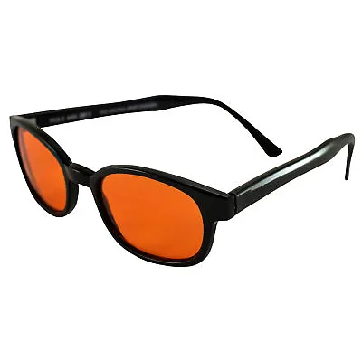 Original KD Sunglasses Orange Lens Biker Driving Glasses Black Orange Standard • $13.93