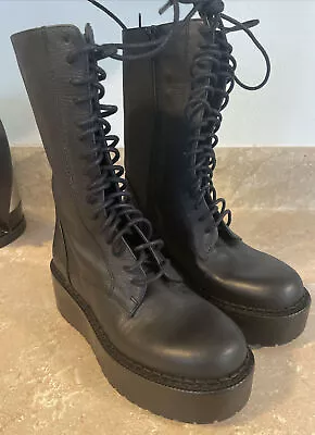 $99.99 • Buy Paloma Barcelo Lace-Up Boots Size 36  Size 6