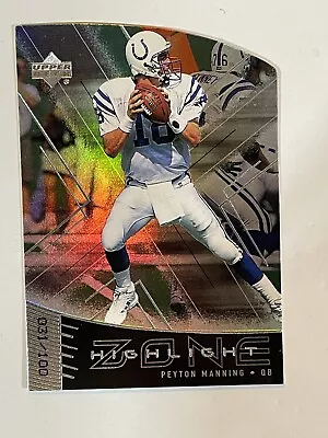 Peyton Manning 1999 UD Highlight Zone 31/100 DieCut #Z15 • $5