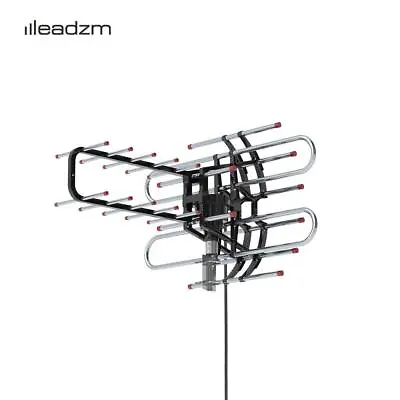 980 Mile Outdoor TV Antenna Motorized Amplified V/UHF HDTV 1080P 4K 360° Rotate • $25.39