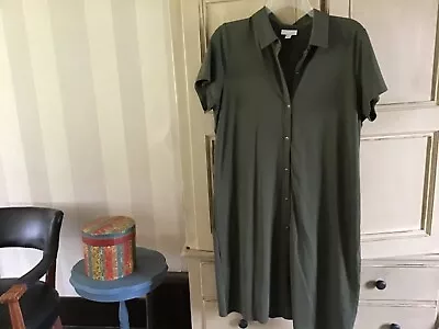 J Jill Olive Green Knit Shift Dress M EUC • $19.99