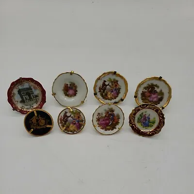 Set Of 8 Vintage Miniature Decorative Plates Porcelain Limoges Made In France • $59.99