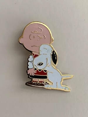 RARE Vintage 1970 Peanuts Charlie Brown & Snoopy Enamel Collectible Pin • $27