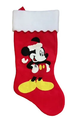 Vintage Mickey Mouse 17” Felt Christmas Stockings Holiday Decor • $18.99