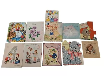 Lot Of 11 Vintage 1940-50s Birthday Cards Ephemera Scrapbooking Cats • $19.99