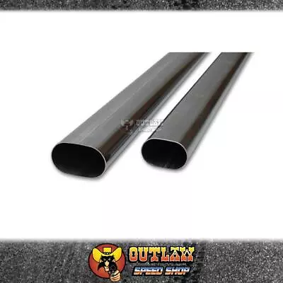 Proflow Stainless Oval Exhaust Tubing Straight 4.00  Dia 1-metre - Pfess-ovt400 • $158.80