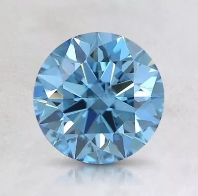 7 MM CERTIFIED Natural Diamond Round Blue Color Cut D Grade VVS1 +1 Free Gift • $31.20