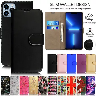 £2.95 • Buy Case For IPhone 14 13 12 11 8 7Plus Pro Max Mini XR SE Leather Flip Wallet Cover