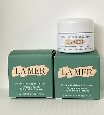 2 X La Mer The Moisturizing Soft Cream 0.24oz / 7ml Each Total 14ml New • $39.99