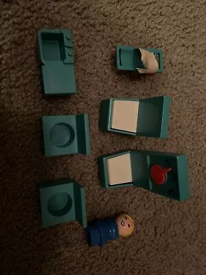Vintage Fisher Price Little People Hospital Lot X-Ray Scale Bed Doctor Gurney • $20