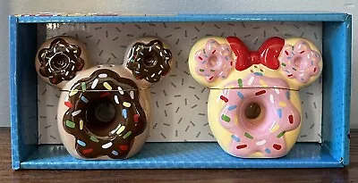 Disney Mickey Minnie Mouse Donut Sprinkles Dessert Salt Pepper Shakers • $29.99