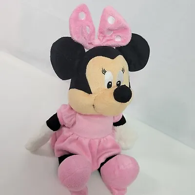 Disney Baby Minnie Mouse 15  Plush Rattle Crinkle Bow Soft Stuffed Pink Doll  • $9.24