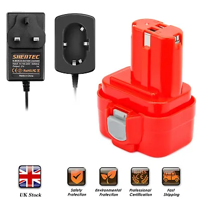 9.6V Ni-MH Battery/Charger For Makita PA09 9100 9120 9122 9133 9134 9135 6207D • £26.90