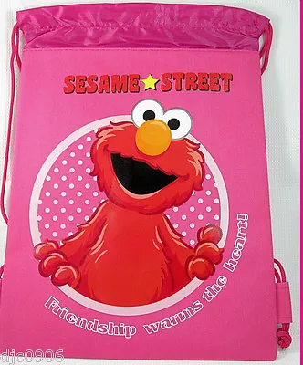 Sesame Street Elmo Friendship Warms The Heart Pink Drawstring Bag Backpack-new  • $19.99