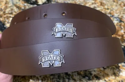 Mississippi State Leather Belt Size 46 New • $15.29