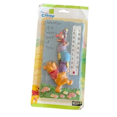 £33.96 • Buy Henri Studio Disney Home Resin Pooh & Piglet Indoor/Outdoor Thermometer NOS