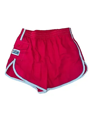 Vintage Laguna Men’s Swim Shorts Small 26-28 Red Pocket 80s USA CA • $14