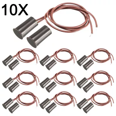 10Pcs RC-33 NC Recessed Wired Door Contact Sensor Alarm Magnetic Reed Switch USA • $15.89