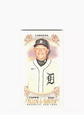 2021 Topps Allen & Ginter Miguel Cabrera Mini Exclusives Extended 387 SP Tigers • $15.96