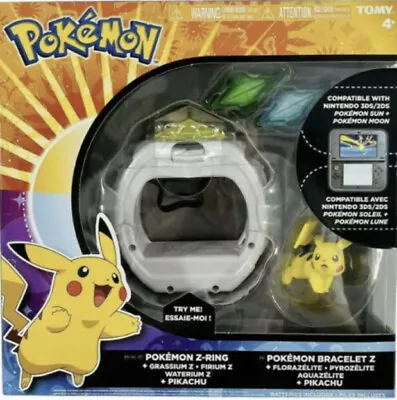 $44.99 • Buy NEW TOMY Pokemon Z-Ring Bracelet Set With Pikachu Figure 4+ NIB