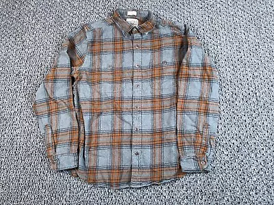 J.Crew Lightweight Flannel Shirt Adult Medium Gray Brown Plaid Classic Fit • $25