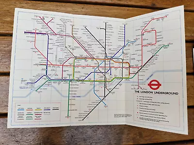 1977 No1 - LONDON UNDERGROUND TUBE MAP - Paul E Garbutt/Beck - Diagram Of Lines • £9.95