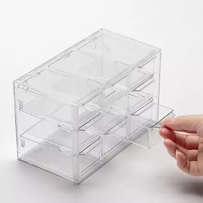 Box Storage Organizer Mini Desk Craft Desktop Drawer Drawers Plastic • $19.22