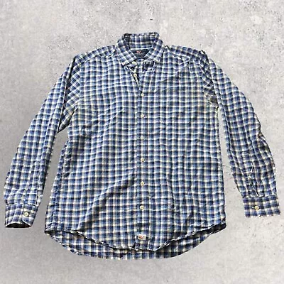 Vineyard Vines Shirt Mens Medium Blue Plaid Casual Slim Murray Fit Button Up • $4.25