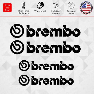 Car Wheels Brake Caliper Brembo Racing Sticker Decal Logo Decoration Sport Black • $9.87