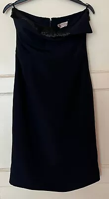 1990’s Gucci Black Silk Asymmetric Mini Beaded Dress Vintage 90’ Party • $682.16