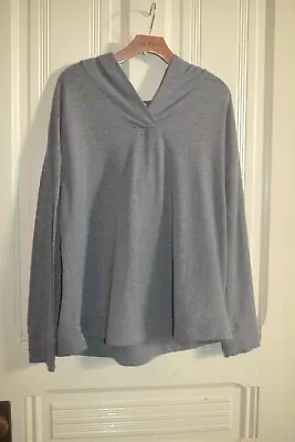 Gray Hooded Tunic Shirt By J Jill ~ L • $3.99