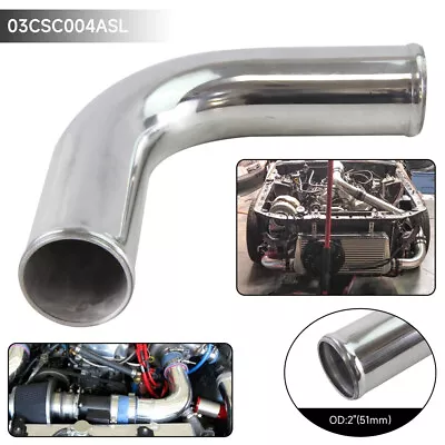 51mm 2  Inch 90 Degree Elbow Aluminum Turbo Intercooler Pipe Piping Tubing SL  • $17.13