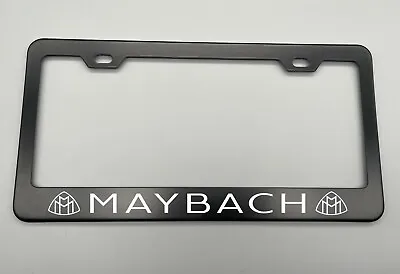 Laser Engraved Maybach BLACK Stainless Metal License Plate Frame  • $19