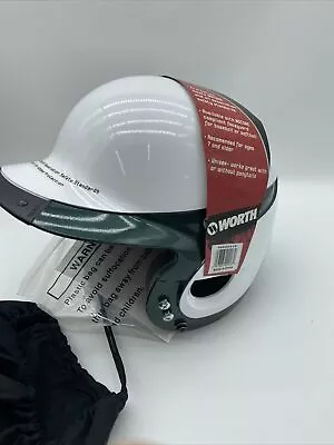 WORTH WLBH Batting Helmet 6 3/4 - 7 7/8 Soft Ball Helmet Green & White • $14.99