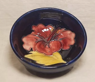 William Moorcroft Pottery Deep Pink Hibiscus Small Bowl 3.25” Made In England • $36.35