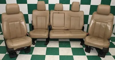 *NOTE* 14' F250 Crew Adobe Tan Leather Mem Heat Cool Buckets Backseat Seats Set • $1329.99