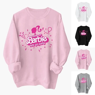 $17.88 • Buy Womens Barbie Ladies Hoodies Fashion Barbie Tee Logo Adult Shirt Pullover Top💕