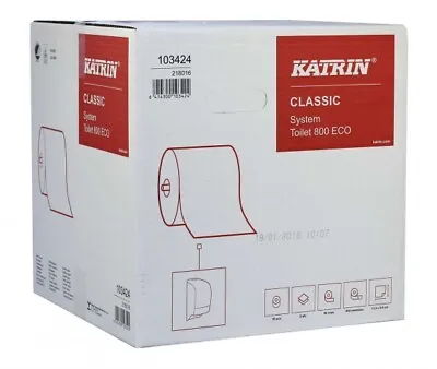 Katrin Classic System Toilet 800 ECO Toilet Rolls 156005 • £13.99