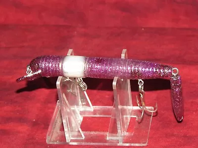 Vintage Mann's Hard Worm Fishing Lure Purple • $11.99