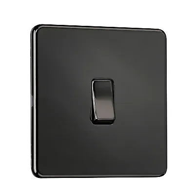 £7.03 • Buy EXCLUSIVE PROMOTION - Screwless Flat Plate Light Switches & Sockets Black Nickel