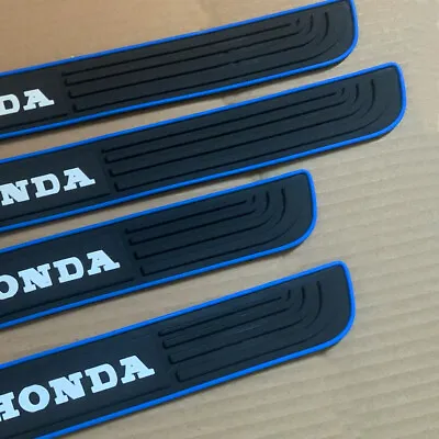 For Honda 4PCS Black Rubber Car Door Scuff Sill Cover Panel Step Protectors • $18.88