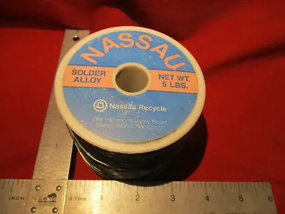 Nassau Recycling Solder AT&T WE 60/40 .040 5 Lb  Rosin 1-3%R566 Lot Of 4 Rolls • $1000