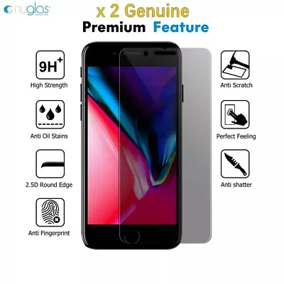 $9.95 • Buy 2x Screen Protector Tempered Glass Nuglas Flat Privacy For IPhone 6/7/8/SE2020